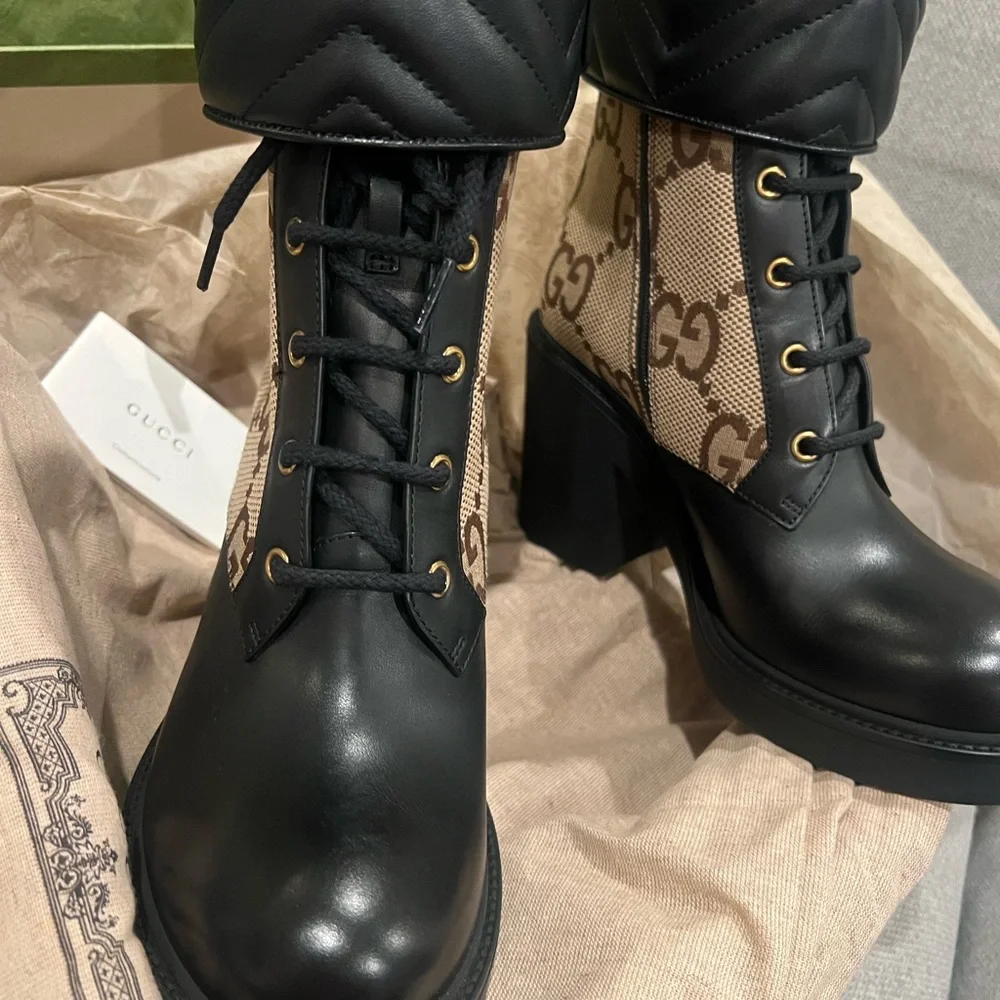 SOLD NEW Gucci Double GG Marmont Boots - Picture 10 of 12